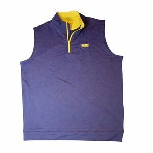 Peter Millar Golf Vest Men’s XL Navy Quarter Zip Performance Lightweight EUC